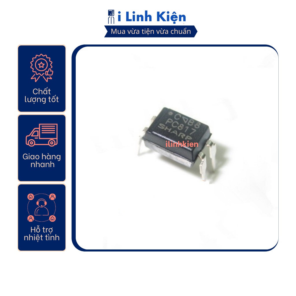 Ic quang PC817 PC817C DIP-4/SOP-4 loại thường/chính hãng Sharp