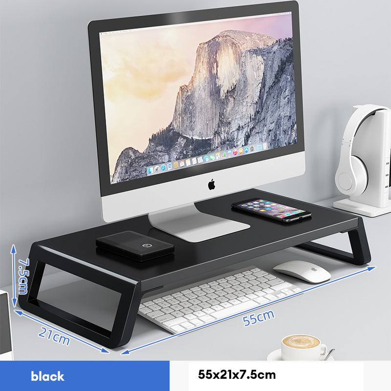 Computer desktop screen elevated shelf, desktop storage shelf, bookshelf desk, laptop monitor stand