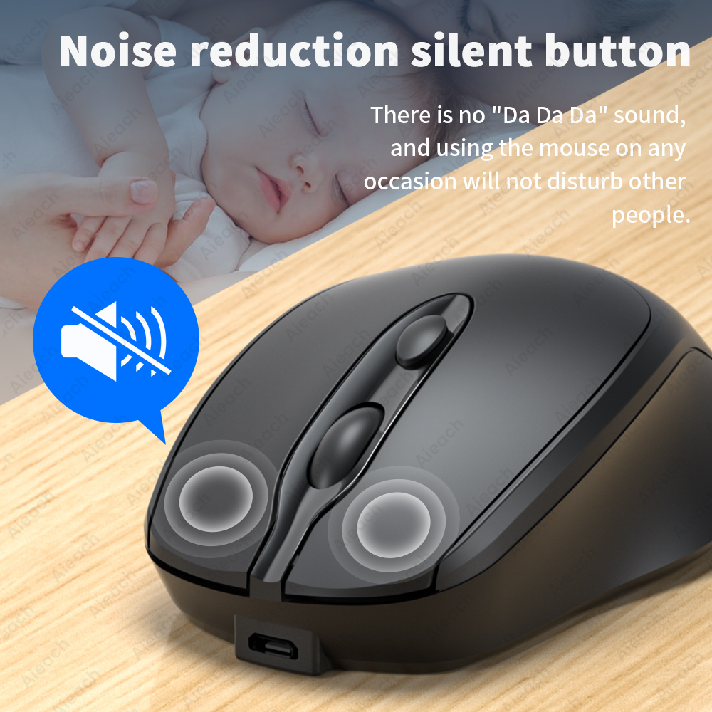 【Upgrade Your Style】 Aieach Rechargeable Mouse Silent COMPUT MOUS USB Ergonomic Gamer Mouse For Computer.