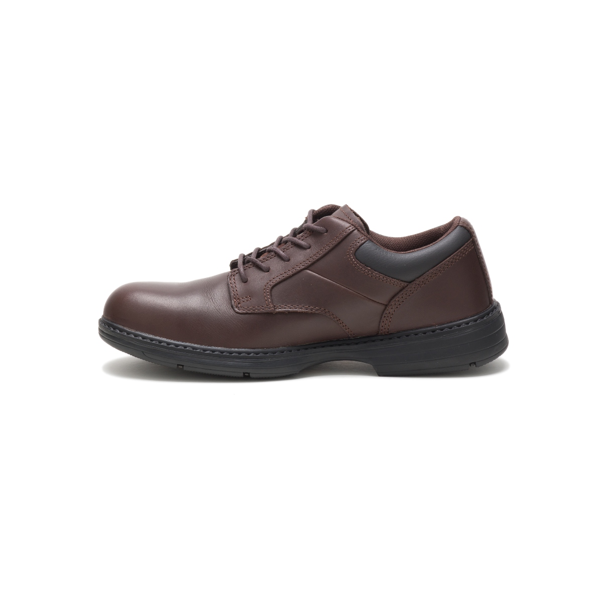 Dark Brown Caterpillar Men's Oversee Steel Toe Oxford CAT