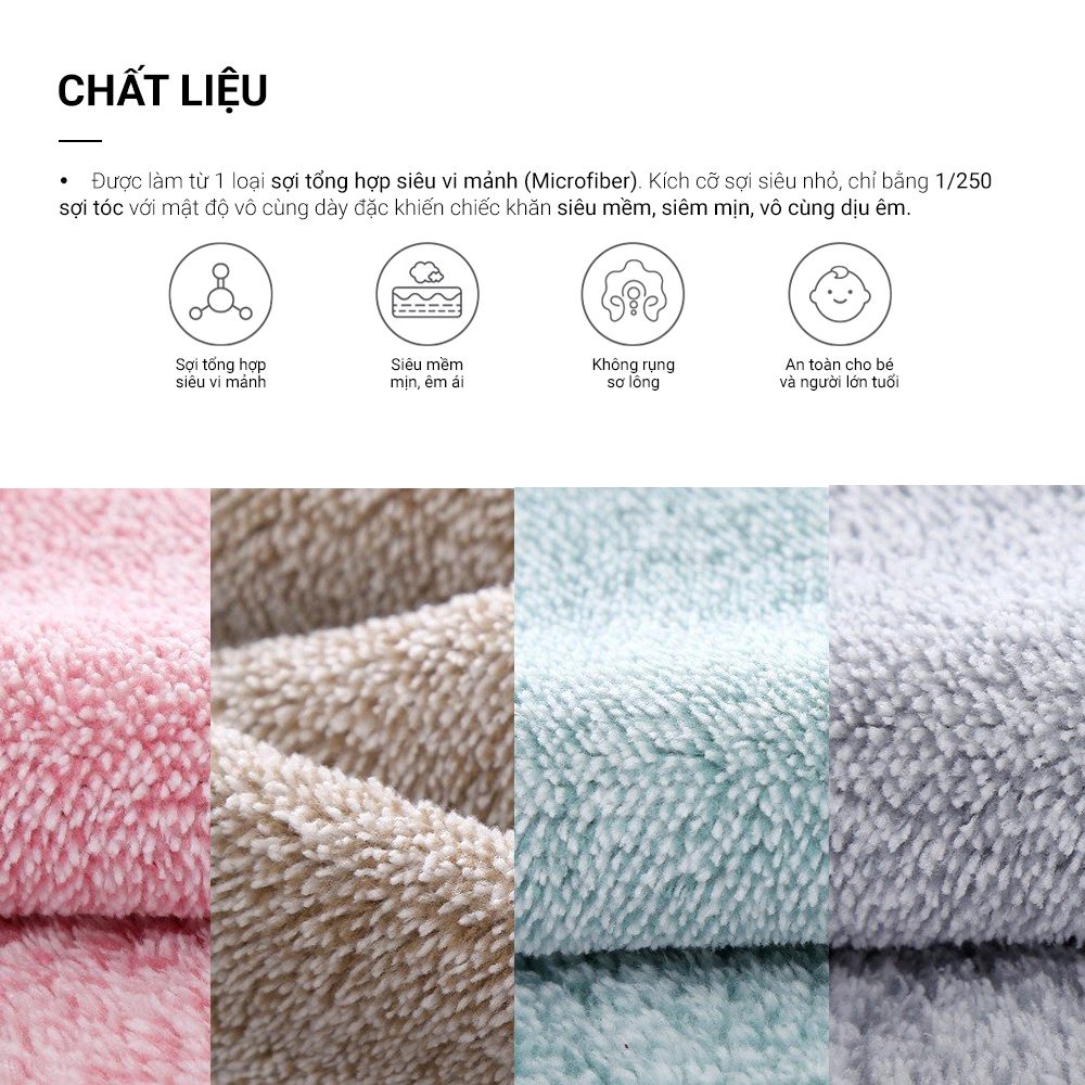Khăn tắm Poêmy ST KT(70x140cm) - Trơn không sọc