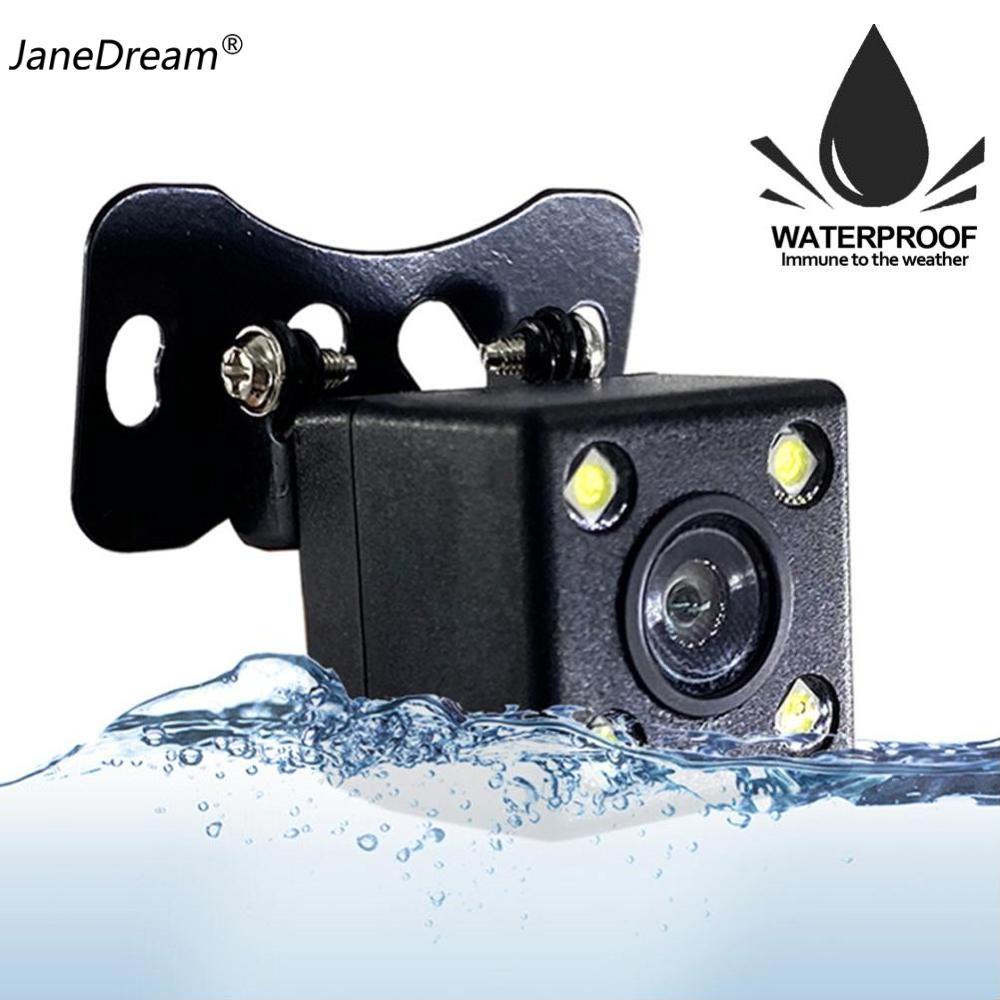 JaneDream Camera Quan Sát Phía Sau Xe Hơi 4LED/8LED/12LED Camera Lùi Dự Phòng Chống Nước HD Góc Rộng Không Có Cáp RCA & Cáp Nguồn