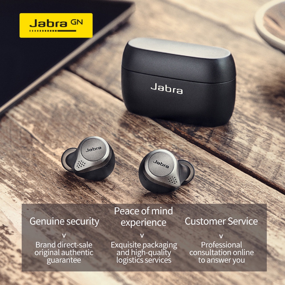 Tai Nghe Bluetooth True Wireless JABRA Elite 75T Wireless Charging Sạc Không Dây