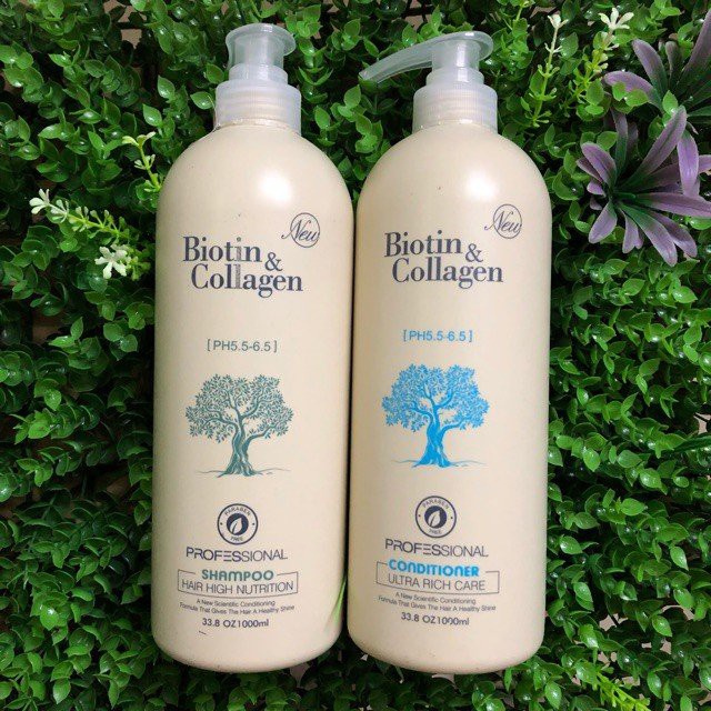 [TRẮNG] DẦU GỘI XẢ BIOTIN COLLAGEN NEW (Dung tích mỗi chai 1000 ml)