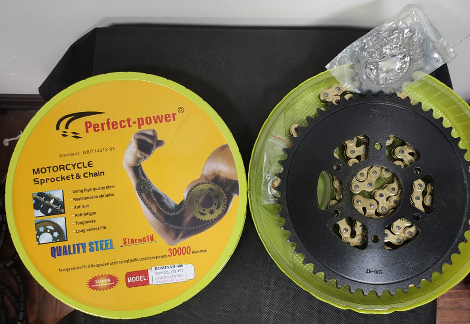 PERFECT POWER CHAIN AND SPROCKET SET DOMINAR 400 Lazada PH