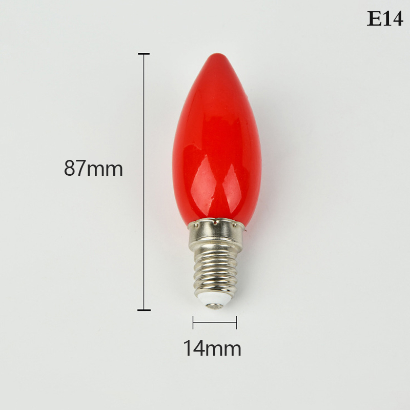 Maraa 1 cái LED bàn thờ bóng đèn E12/E14 nến đỏ phật đèn đền Đèn trang trí
