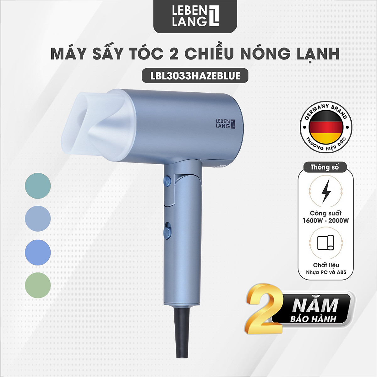 Máy sấy tóc 2 chiều nóng lạnh LEBENLANG - LBL3033