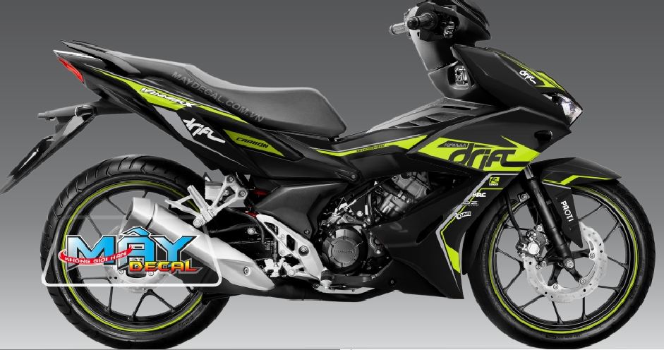 Tem Rời Winner X V2 Rs Dán Xe Đen - Ms 25213