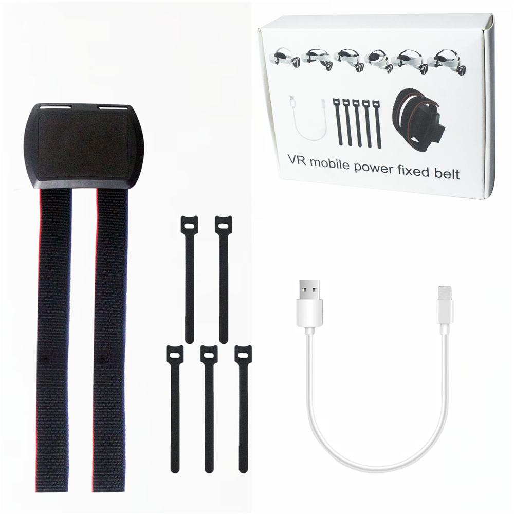 Điện thoại di động nguồn điện bên ngoài đai cố định cho Meta Quest 3 VR phụ kiện đai cố định điện Bộ kẹp kính VR phần