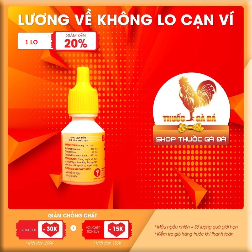 Thuốc gà đá Bactrim gà rù, gà toi lọ 10ml