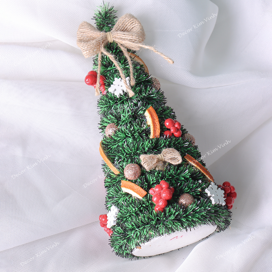 Cây thông hình tháp lát cam thap02 20cm cây thông noel trang trí giáng sinh