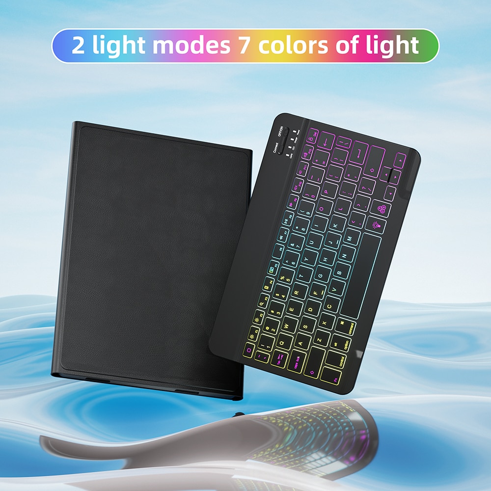 Funda For Samsung Galaxy Tab S7 Fe Case Keyboard For Samsung Tab S6 Lite Case Rainbow Keyboard Mouse For Samsung Tab S7 S8 Case
