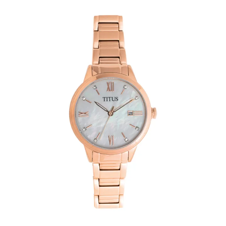 Solvil Et Titus Womens Fair Lady Quartz In Mother Of Pearl Dial And Rose Gold Stainless Steel Bracelet W06 03155 003 Lazada Singapore