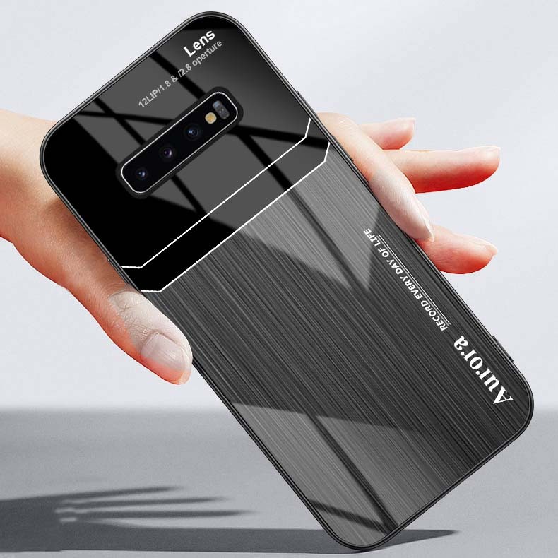 Ốp lưng samsung s10, s10e, s10 plus, s10 5g mặt lưng kính cường lực sáng bóng