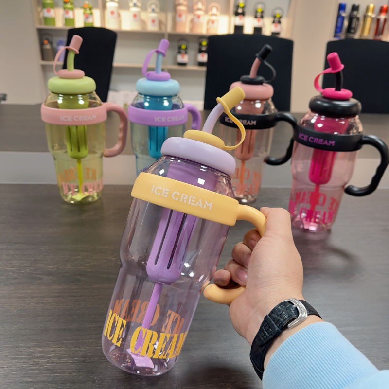 plastic cup cup sippy cup Milk tea cup Keaifeng Kettle with straw