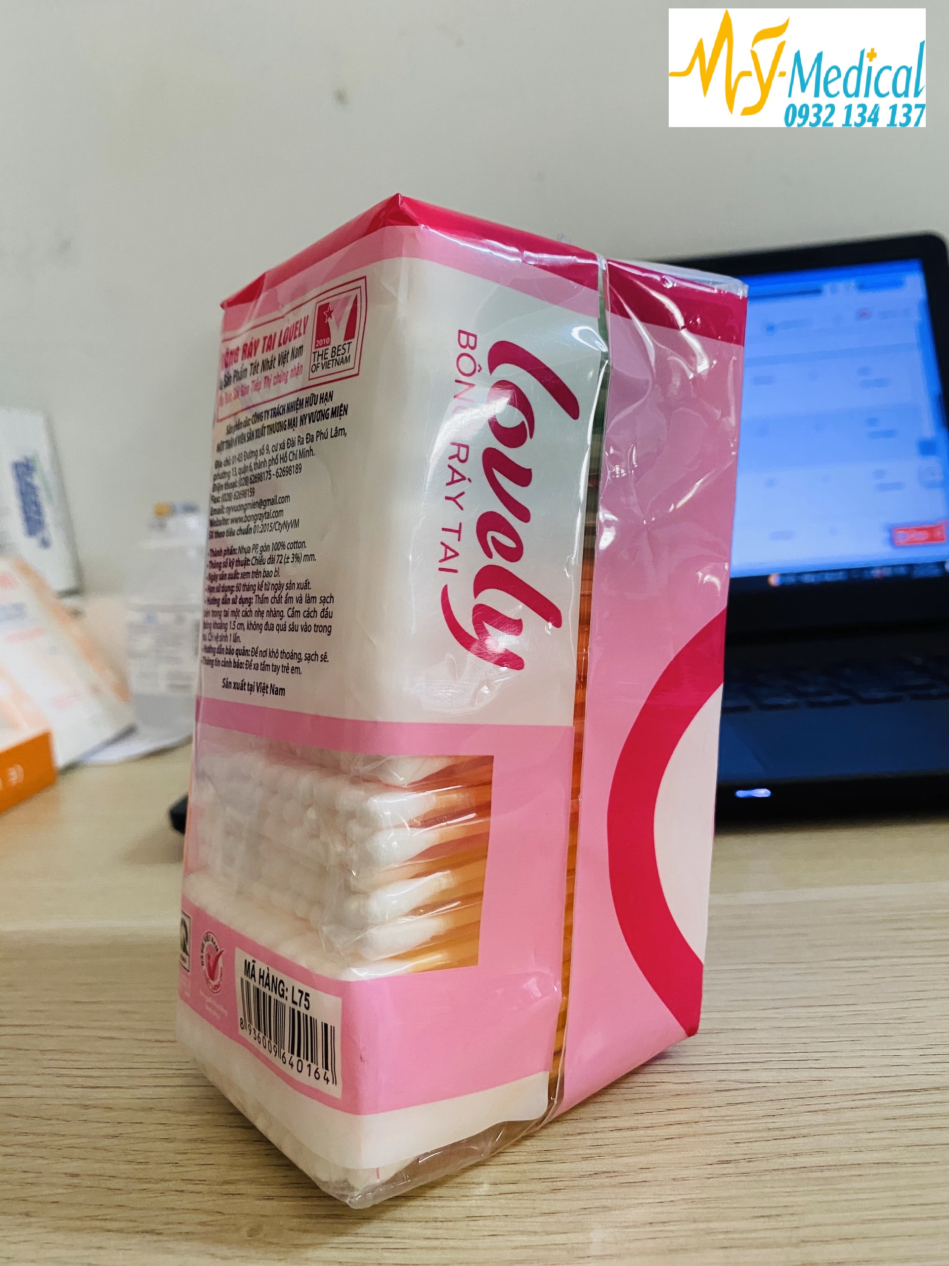 Bông ráy tai Lovely 450 que