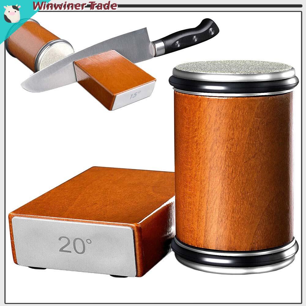 Rolling Knife Sharpening System Sharpener Makes Easy 15 & 20 Degree Sharpening Knife Sharpeners & Blocks