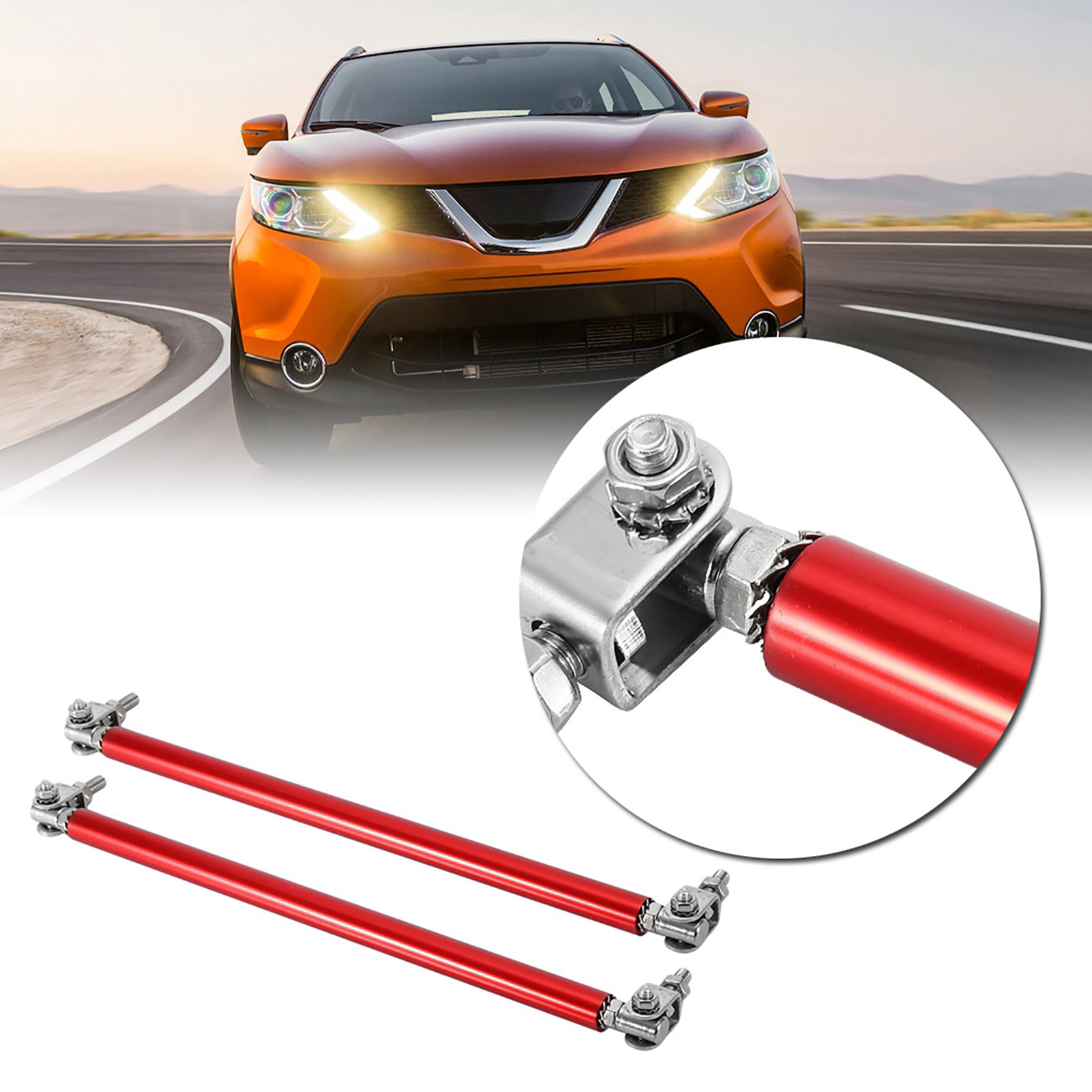 Bumper Lip Strut Bumper Lip Bar Front Bumper Bumper Support Bar Support Bars 20cm Lip Splitter for Car