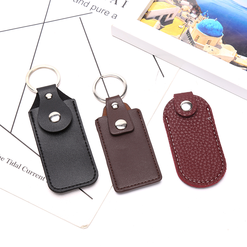 [Bắc mang] Vỏ USB Túi bảo vệ túi xách tay móc chìa khóa bằng da để Ổ USB Flash