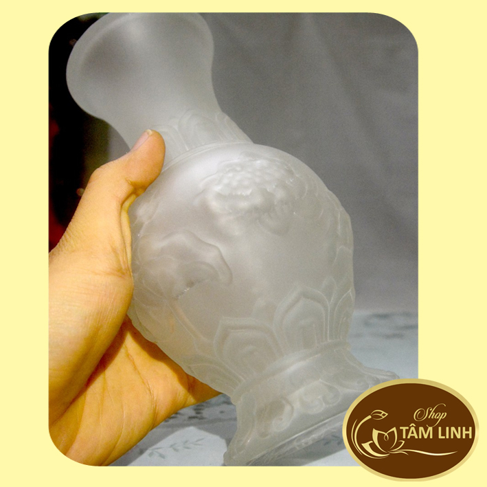 Bình Hoa Thờ Cúng Lưu Ly Trắng - Nhiều Sise