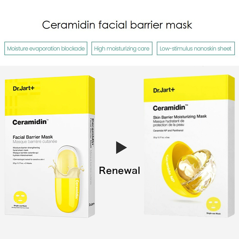 Dr.Jart+ Facial MaskSheet 5Sheets (Vital Hydra, Soothing, Clearing, Brightening, Wrinkless, Porecting, Cicapair Calming, Ceramidin Barrier)
