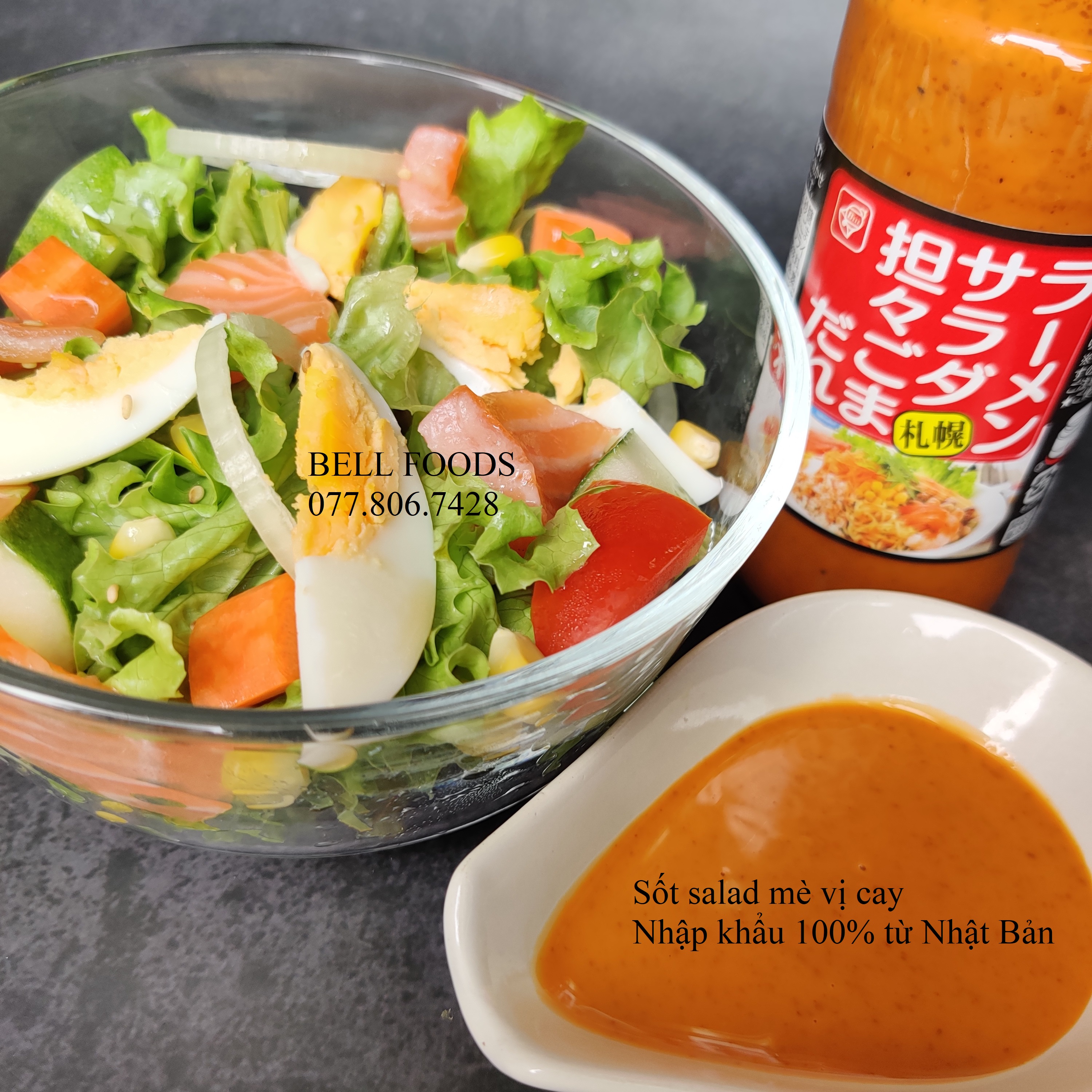 Sốt Salad Mè Vị Cay Chai 220g