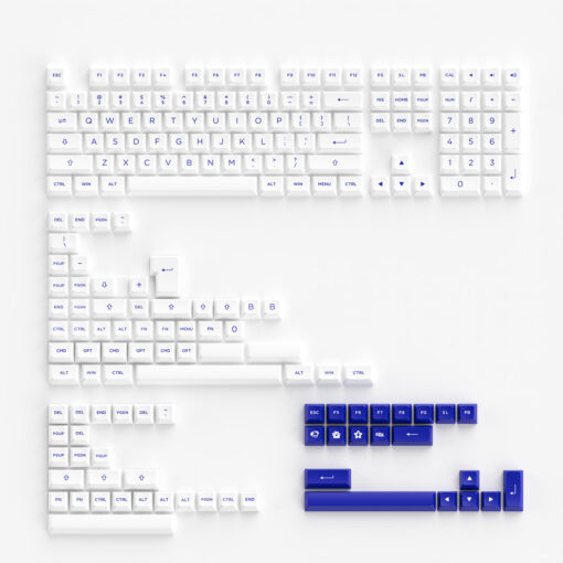 Nút Bàn Phím Cơ - AKKO Keycap set – Blue on White (PBT Double-Shot/ASA profile/197 nút)