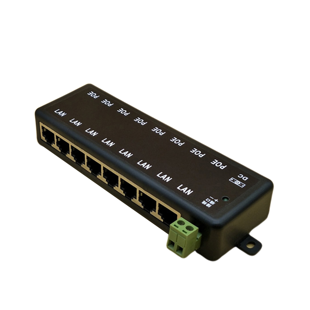 DC12-48V 10/100Mbps POE Splitter for CCTV Network POE Camera Power Over Eth