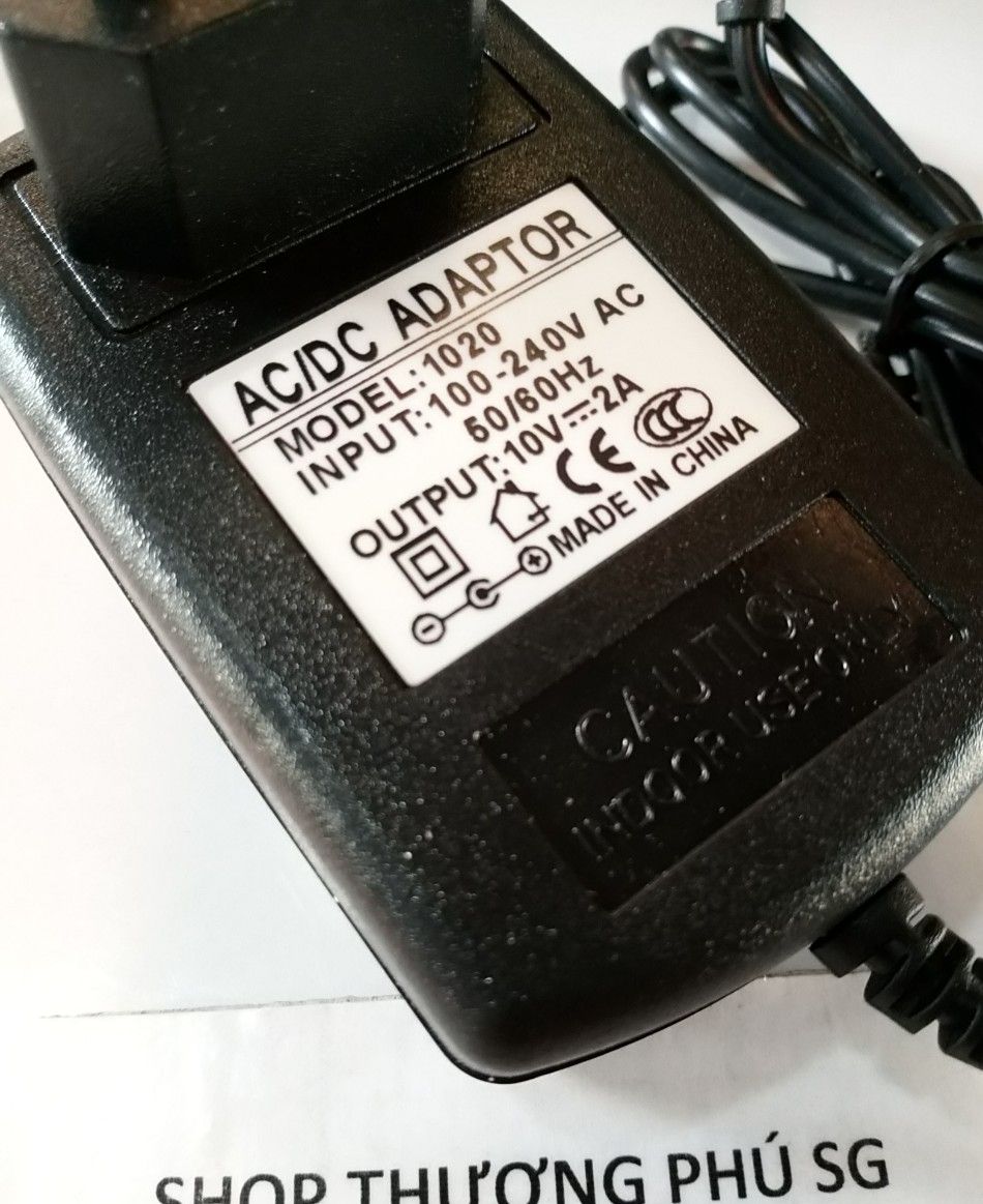 [HCM]Bộ chuyển nguồn Adapter DC: 10V - 2A (Đầu lớn - Chuẩn 5.5mm X 2.1~2.5mm)