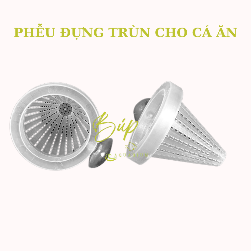 Phễu, rổ đựng trùn chỉ, thức ăn cho cá cảnh thủy sinh