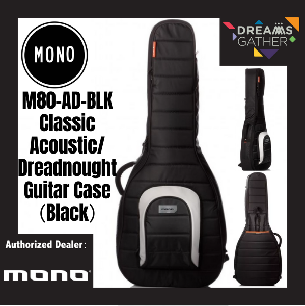 MONO M80-AD M80 Dreadnought Acoustic Guitar Bag, Black (M10-M80-AD