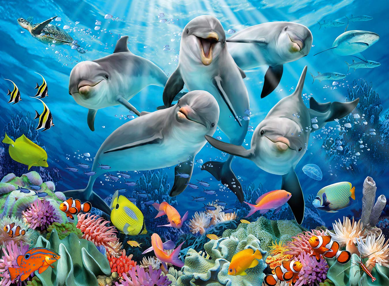 Tranh ghép Ravensburger Dolphins 500 Piece Jigsaw Puzzle