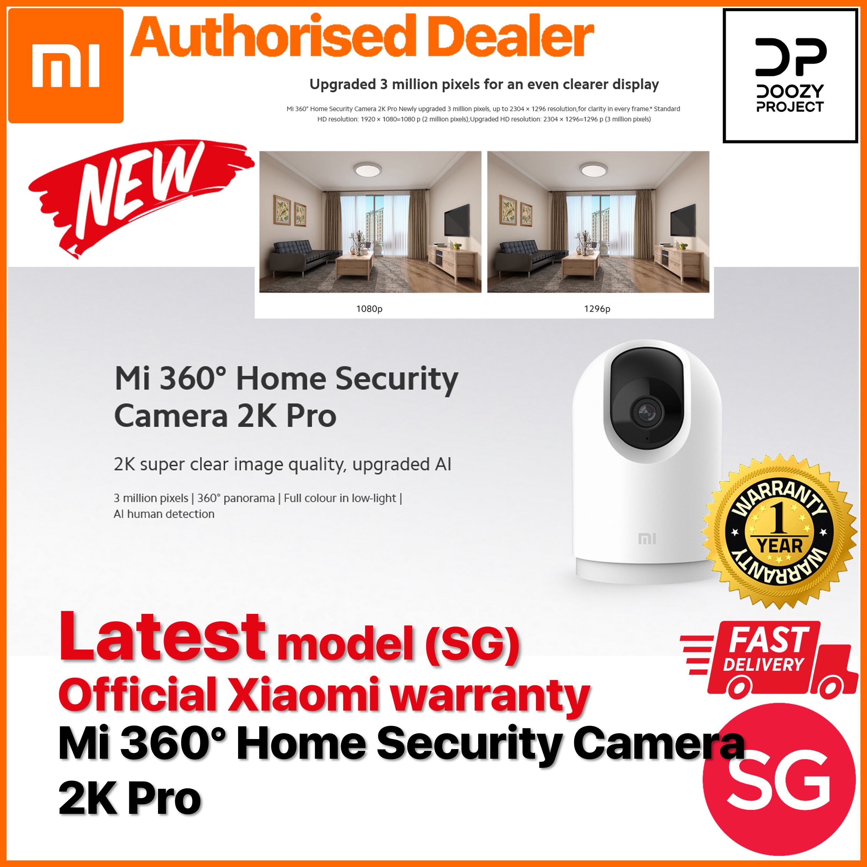 Camara Xiaomi Mi 360° Home Security 2K Pro - MJSXJ06CM 