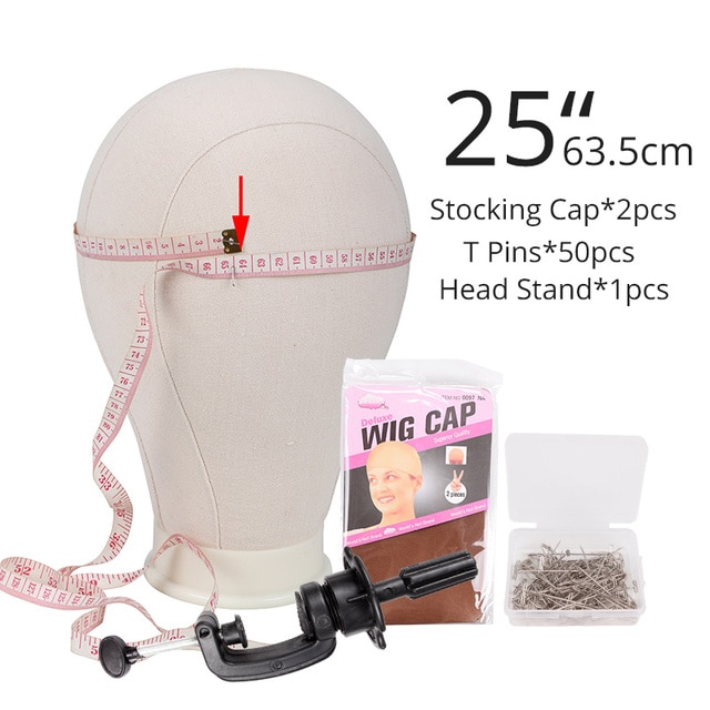 Nunify Head Stand Wig Cap For Wig Making Kit Tool Holder Hair Net