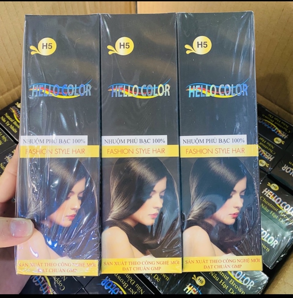 Nhuộm tóc phủ bạc Hello Color 100%