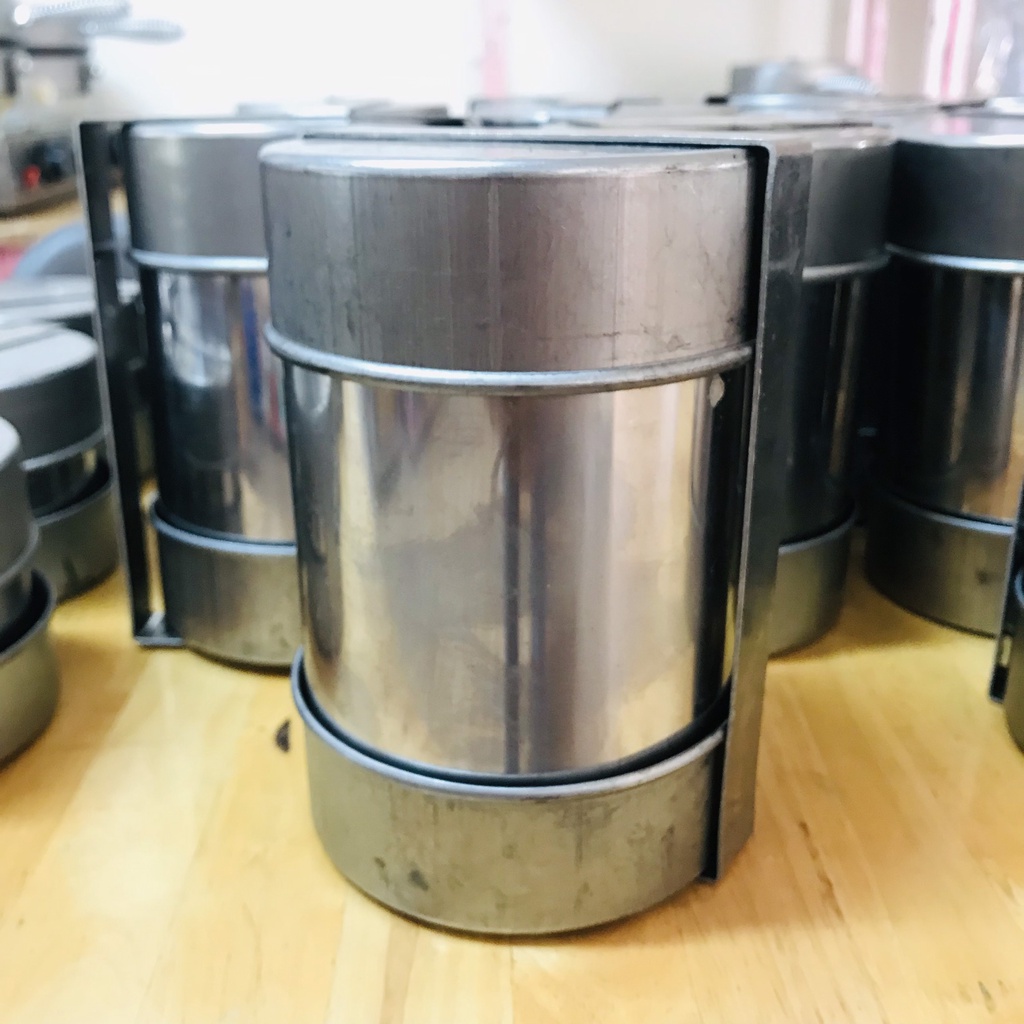 Khuôn làm giò lụa nắp thụt 500 gr, 1000gr, làm giò chả, chả lụa chuyên nghiệp chất liệu inox 430