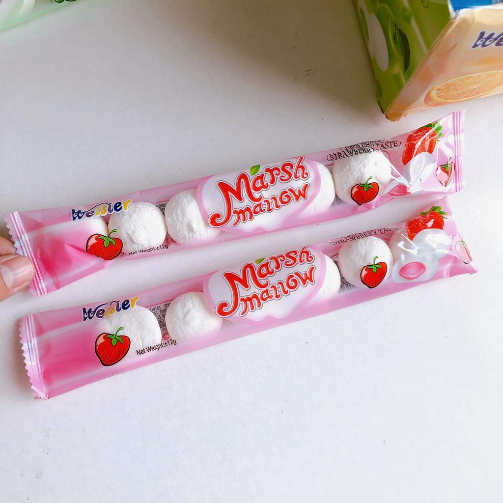 Kẹo bông Marsh mallow nhân mứt chảy vị trái cây Thái Lan