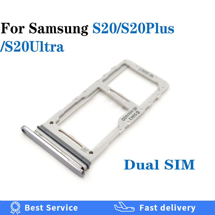 Sim Tray Card Holder For Samsung Galaxy S20 Plus Ultra s20plus s20Ultra Sim Card Adapter SIM Card with Micro SD Card Holder Slot Tray Adapter Replacement Part Dual / Single