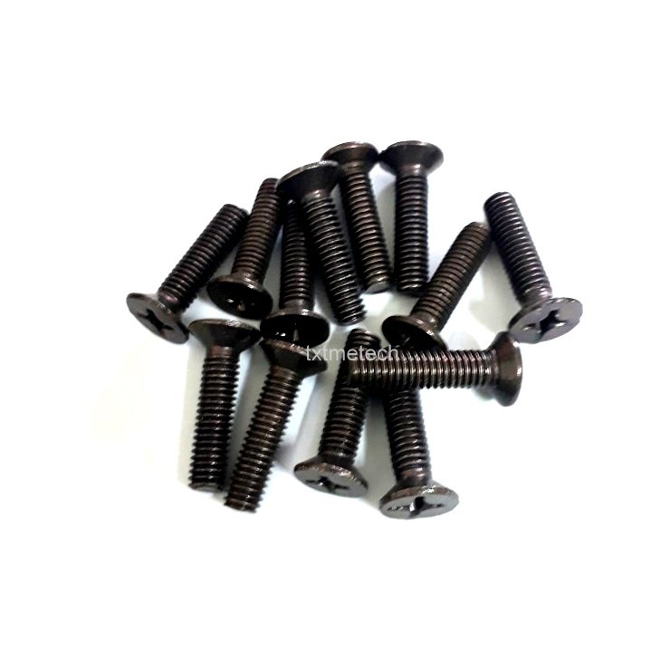 Vít bake đầu bằng thân bulong M6 mạ đen (50 con)