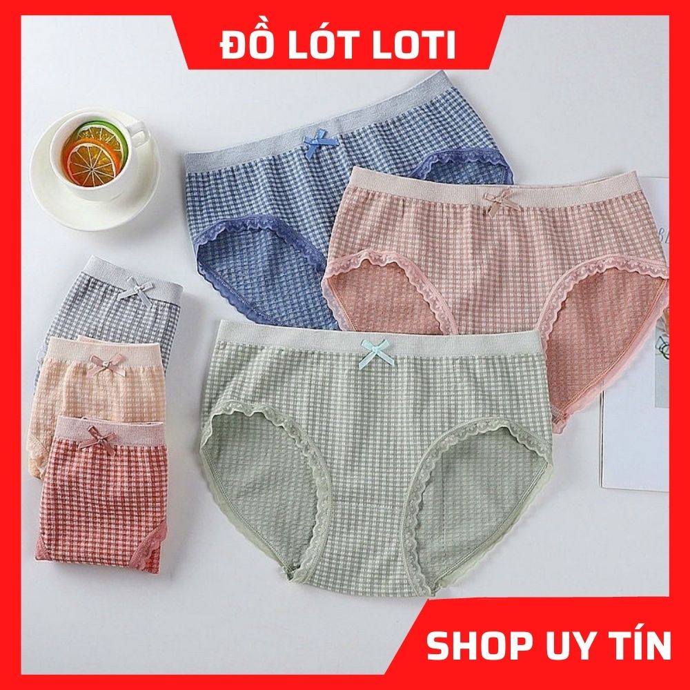 Quần lót nữ, quần lót cotton co giãn 8 chiều kháng khuẩn xuất nhật Lotitilo