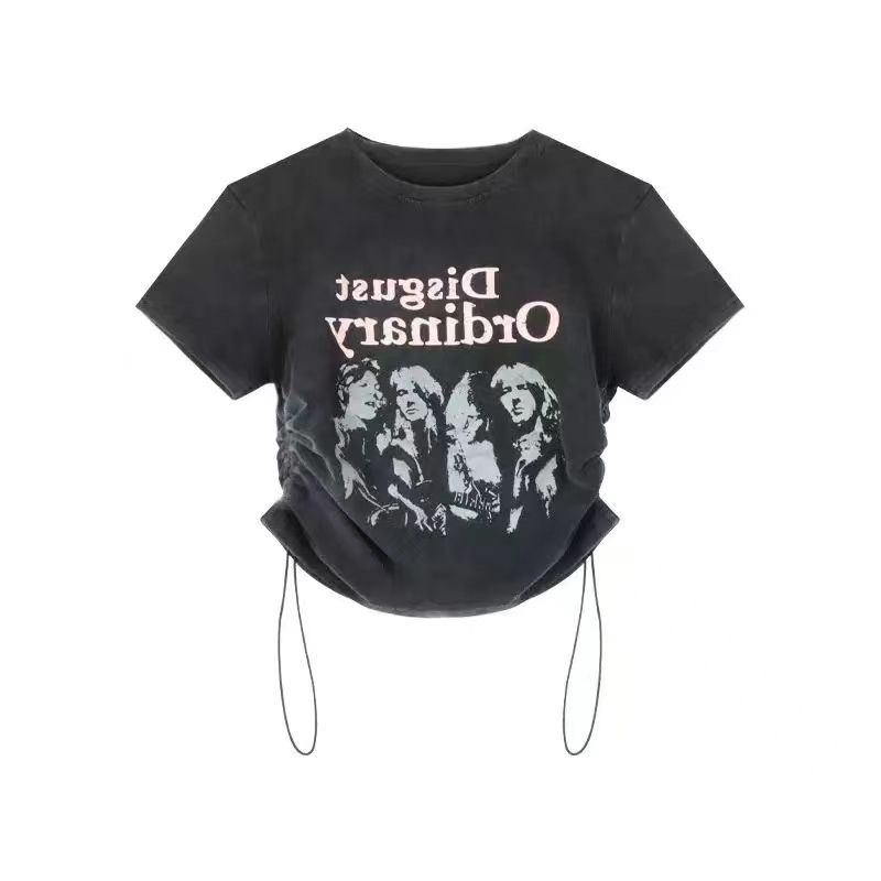 Áo Croptop Kiểu ORInary Dây Rút Cổ Tròn Siêu Chất