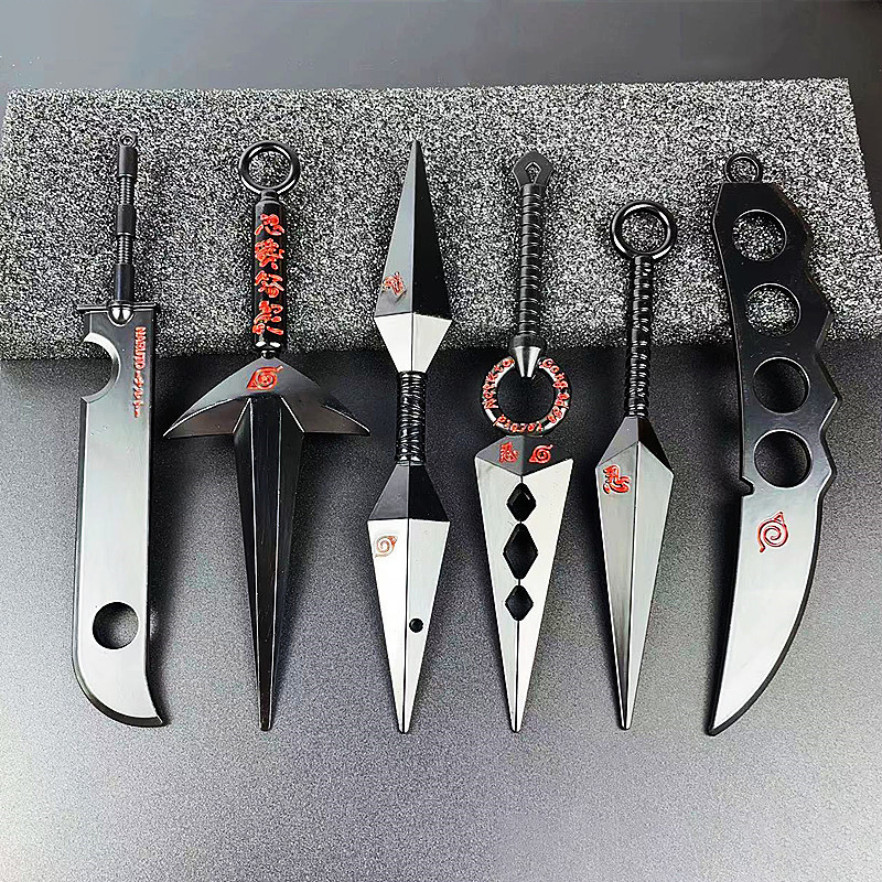 1/6PCS%2015cm%20Naruto%20Weapon%20Black%20Asuma%20Flying%20Thunder%20God%20Alloy%20Model%20Real%20Steel%20MIRRORRR%20-%20Image%202