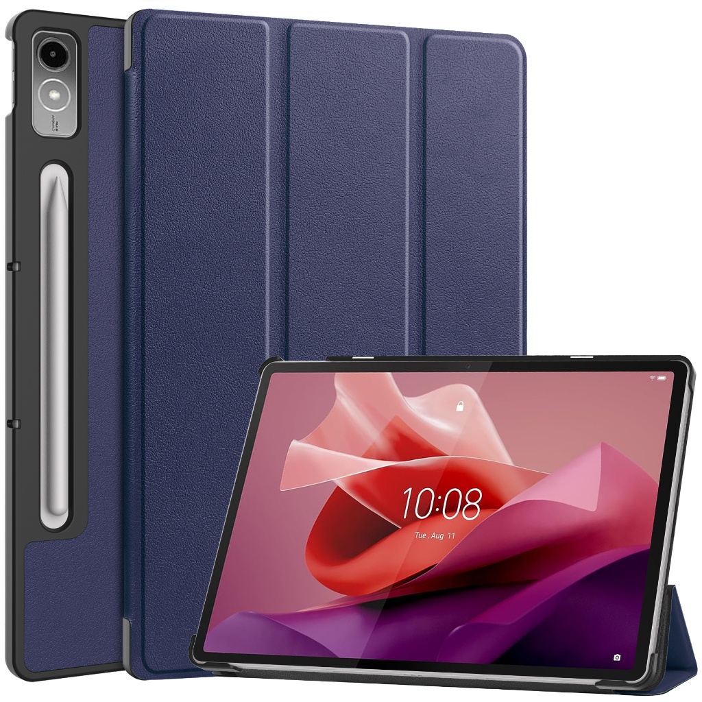 Tablet case for lenovo xiaoxin pad pro 12.7 inch tb371fc tab p12 2023 pu leather case adjustable folding stand cover