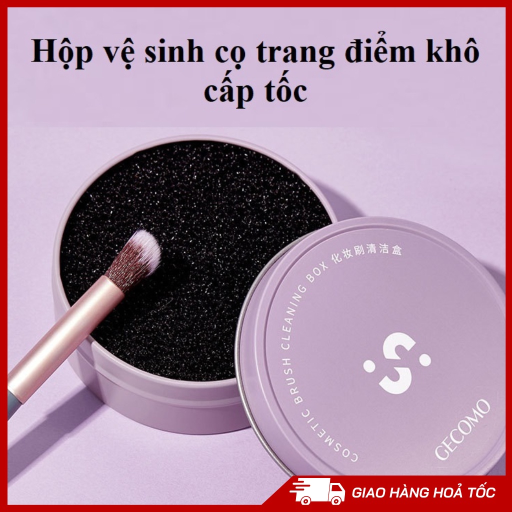 Hộp Vệ Sinh Cọ Trang Điểm Phủi Cọ Khô Cấp Tốc