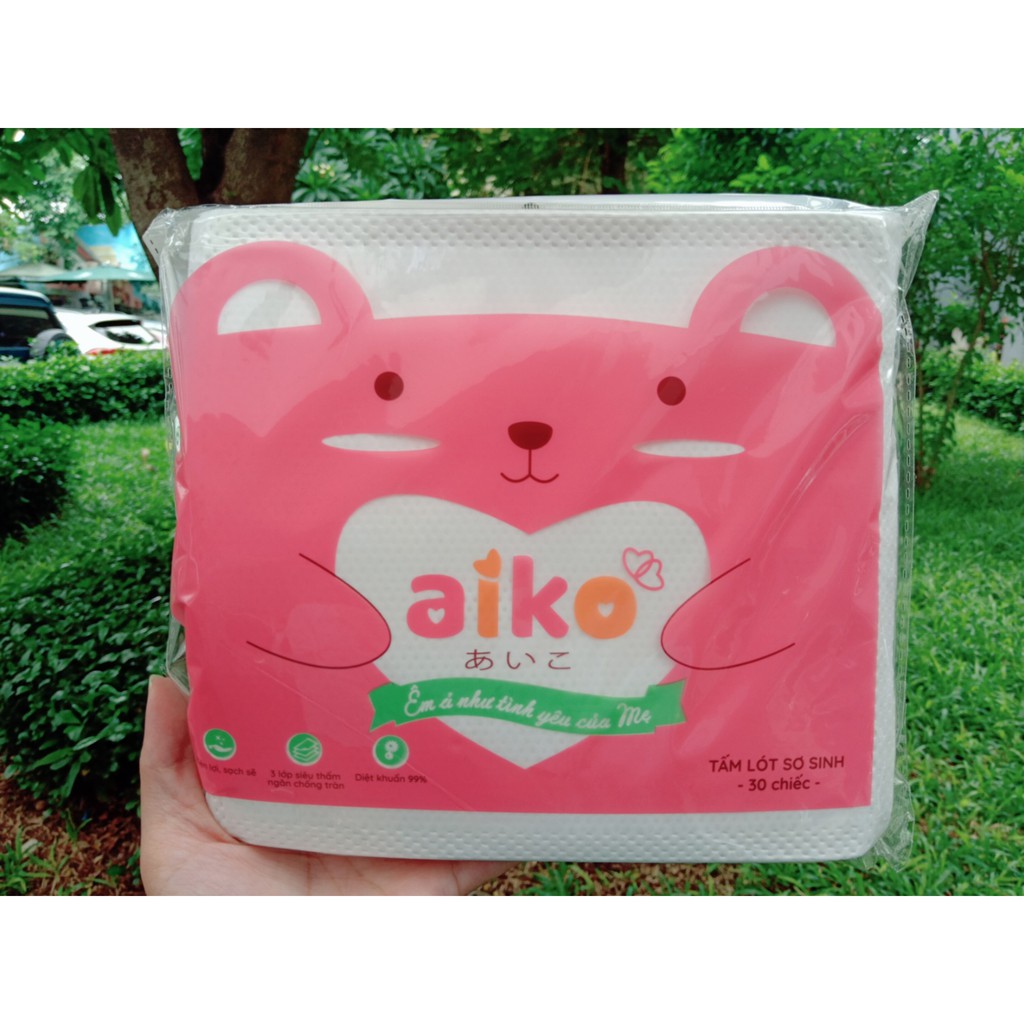 Tấm lót su sơ sinh aiko - gói 30 miếng