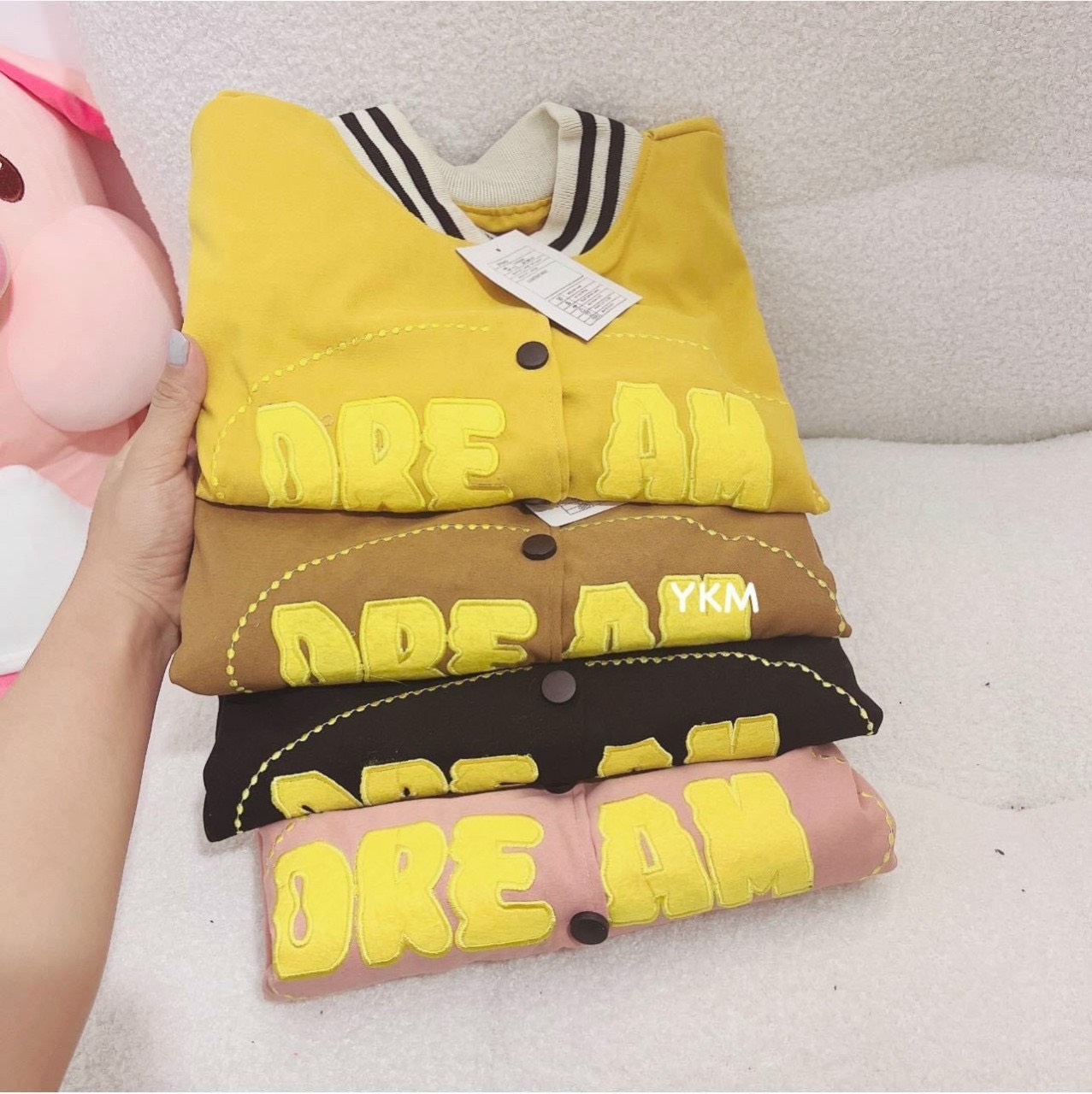 Áo Khoác BomBer Da lộn Kiểu CropTop 2 Lớp-TP