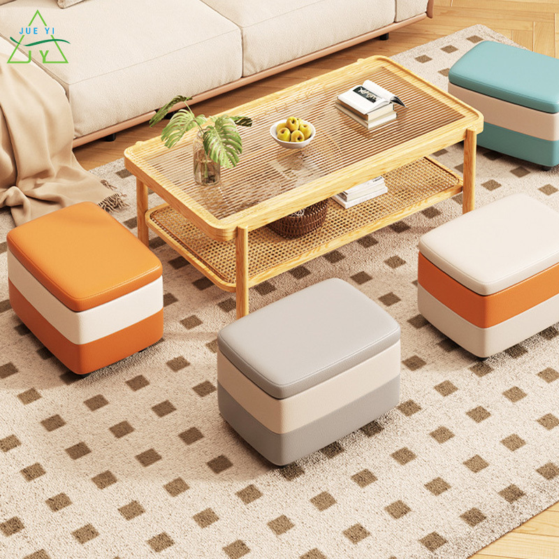 KS Storage stool can be used for household shoe changing, storage box can accommodate people, storage, sofa stool, bed end storage, small stool for household use
