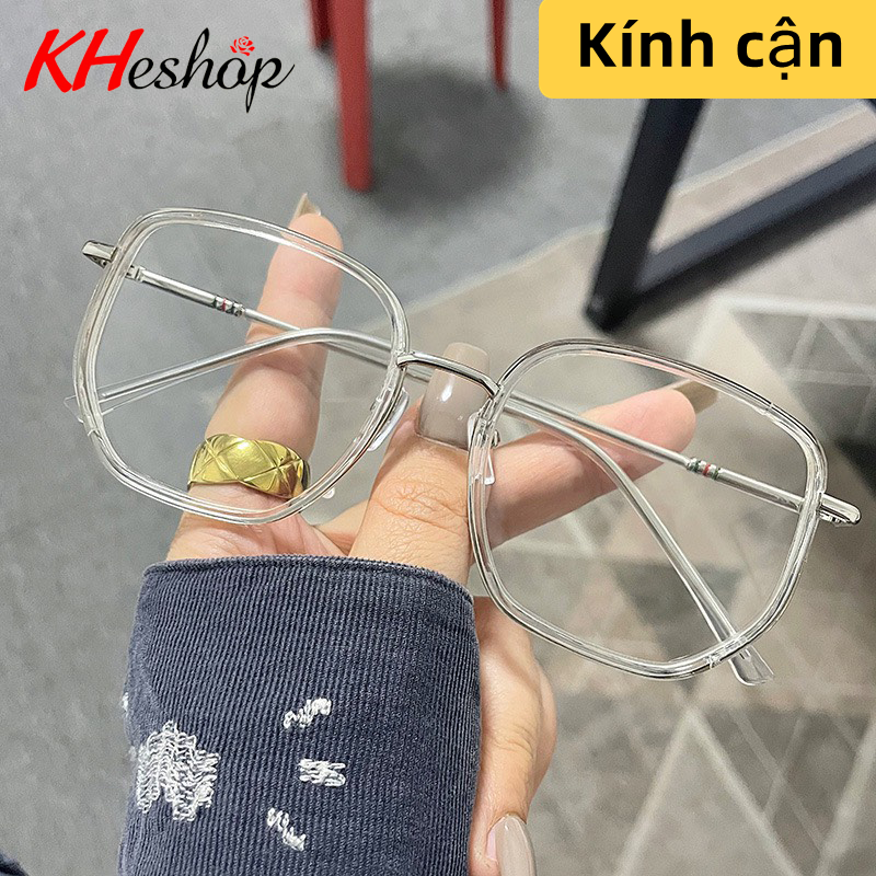 Kính Cận Thị mới 2022 Gọng To phong cách cổ điển chống ánh sáng xanh đủ độ từ 0 tới -4.00 độ mã Y6053 - kheshop