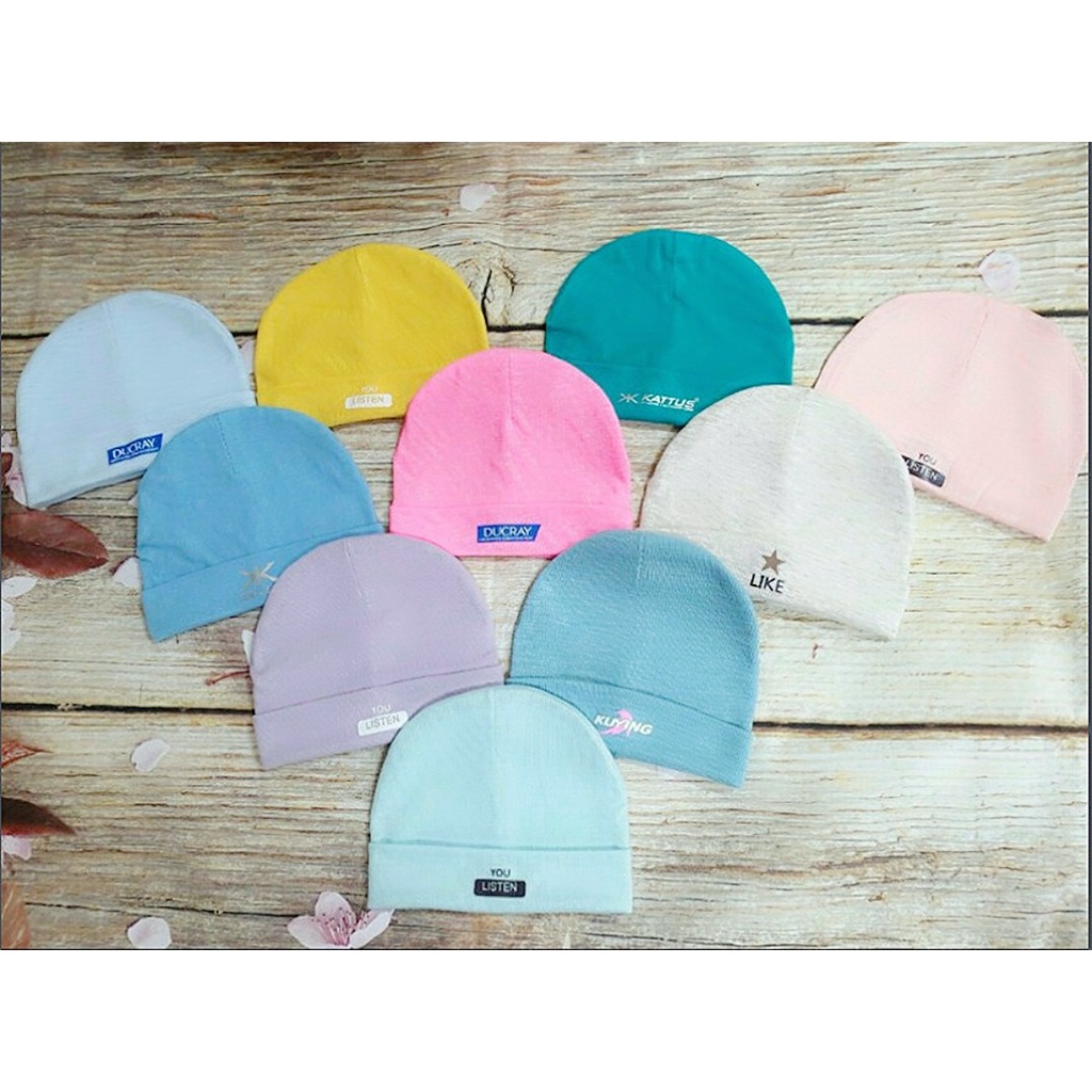 Mũ cotton sơ sinh cao cấp cho bé