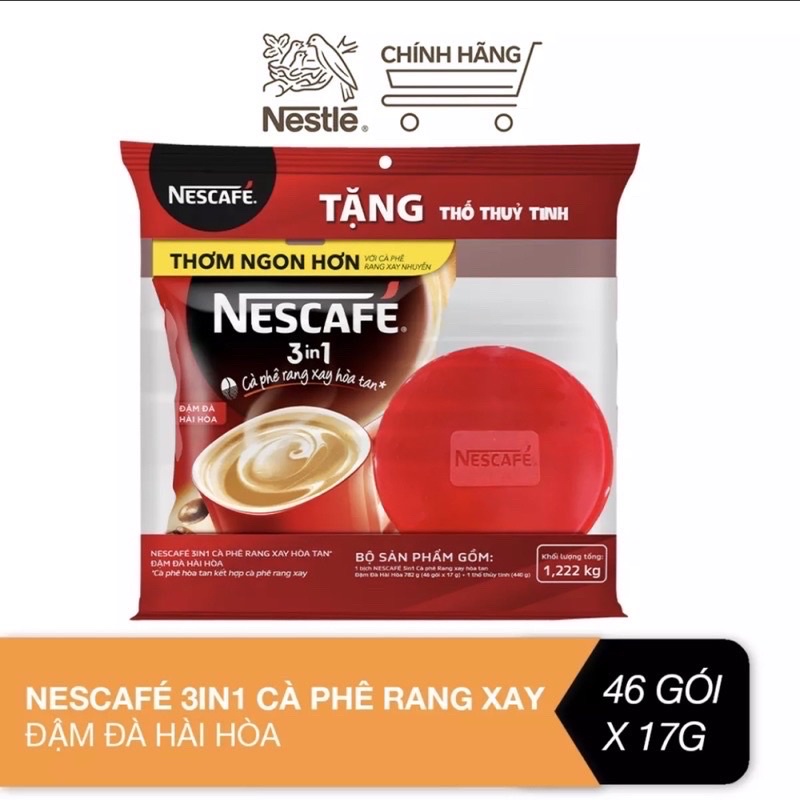 BỊCH NESCAFE ĐẬM ĐÀ HÀI HOÀ 46gói x 20gr